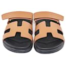 Hermes Brown Chypre Sandals - Hermès
