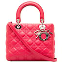 Dior Small Lambskin Cannage Lady Dior Pink