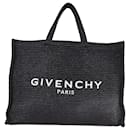 Givenchy noir/Cabas blanc en raphia à logo