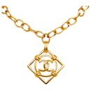 Chanel CC-Anhänger Halskette Gold