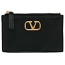 Valentino Leather Cardholder Black