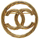 Broche Chanel CC Ouro