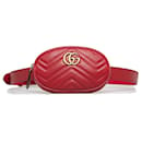Gucci GG Marmont Matelasse Belt Bag Red