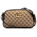 Gucci Small GG Canvas Marmont Matelasse Camera Bag Brown