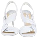 Jimmy Choo White Leila Slingback Sandals