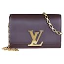 Louis Vuitton Bolsa clutch Louise GM com corrente violeta