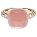 Pomellato Nudo Mxi Rose Quartz 18K Ros Gold Diamond Ring Size 54