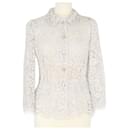 Dolce & Gabbana White Lace Long Sleeve Top