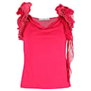 Givenchy Ruffled Sleeve Top in Pink Viscose