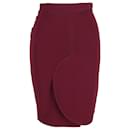 Givenchy Pencil Skirt in Burgundy Viscose