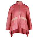 Asymmetrische Jacke von Hermes aus rosa Leder - Hermès