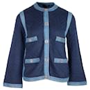 Chanel Quilted Jacket in Blue Denim