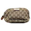 Gucci GG Canvas Cosmetic Pouch Canvas Vanity Bag 246175 in good condition