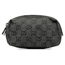 Gucci GG Denim Cosmetic Pouch Denim Vanity Bag 29596 in good condition