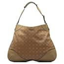Gucci Leather GG Horsebit Hobo Bag  Leather Shoulder Bag 272389 in good condition