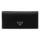 Prada Saffiano Logo Long Wallet  Leather Long Wallet 1M1132 in excellent condition