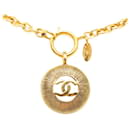 Chanel CC Round Pendant Necklace Metal Necklace in Good condition