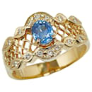 otro 18Anillo de metal con diamantes y zafiros K en excelentes condiciones - & Other Stories