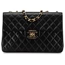 Chanel Black Maxi XL Classic Lambskin Single Flap