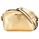 Prada Gold City Calf Metallic Camera Bag