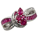 K18WG White Gold Ruby 1.00ct Diamond 0.20ct Ring in Excellent Condition - & Other Stories