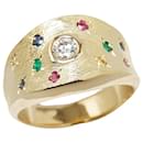 andere 18k Gold Edelsteine Diamant Ring Metallring in ausgezeichnetem Zustand - & Other Stories