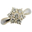 LuxUness 18k Anello fiore con diamanti in oro e platino Anello in metallo in condizioni eccellenti - & Other Stories