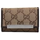 Gucci GG Canvas 6 Key Holder Canvas Key Holder 127048 in good condition