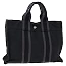 HERMES Fourre Tout PM Hand Bag Canvas Gray Auth bs13842 - Hermès