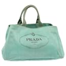 PRADA Canapa GM Hand Bag Canvas Blue Auth 72696 - Prada