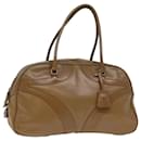 PRADA Shoulder Bag Leather Beige Auth 71863 - Prada