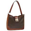 CELINE Macadam Canvas Shoulder Bag PVC Brown Auth 72486 - Céline