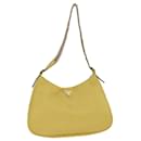 PRADA Chain Shoulder Bag Nylon Yellow Auth 72424 - Prada
