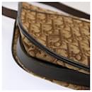 Christian Dior Trotter Canvas Shoulder Bag Brown Auth 72780