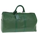 Louis Vuitton Epi Keepall 50 Boston Bag Green M42964 Autenticação de LV 71654