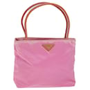 Prada Tote Bag Nylon Rosa Auth 72171