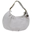 CELINE Shoulder Bag Leather White Auth 72072 - Céline
