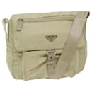 PRADA Shoulder Bag Nylon Beige Auth 71909 - Prada