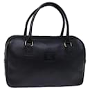 Burberrys Hand Bag Leather Black Auth bs13821 - Autre Marque