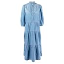 BASH Long sky blue cotton denim dress Size 1 very good condition - Ba&Sh