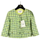 Jaqueta de tweed Lesage verde limão - Chanel