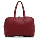 Red Hermès Clemence Victoria II 35 handbag