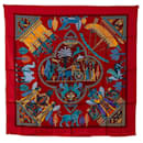 Roter Hermès Persepolis Seidenschal Schals