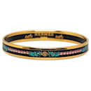 Bracelet de costume à bracelet étroit en émail Hermès noir