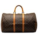 Keepall marron à monogramme Louis Vuitton 50 Sac de voyage
