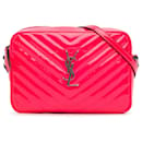 Pink Yves Saint Laurent Patent Lou Camera Bag