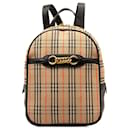 Tan Burberry Haymarket Check Knight Link 1983 Backpack