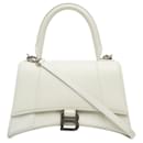 Bolso satchel pequeño con reloj de arena Balenciaga blanco