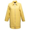 Manteau zippé en laine vierge jaune Akris Mimoa taille US 4