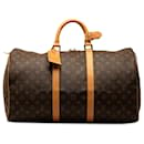 Brown Louis Vuitton Monogram Keepall 50 Travel bag